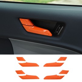 Inner Door Handle Cover Trim for Ford Maverick 2022 2023 2024 Car Interior Decoration Accessories (Orange)