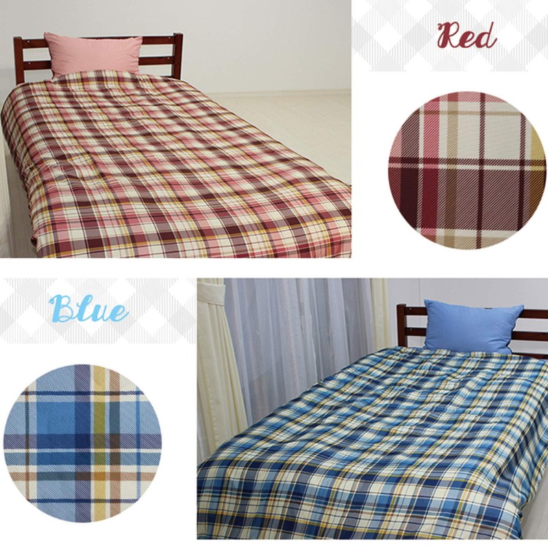 Sanko 348632-K023 Futon Cover, Plaid Pattern, Futon Cover, Single Long,