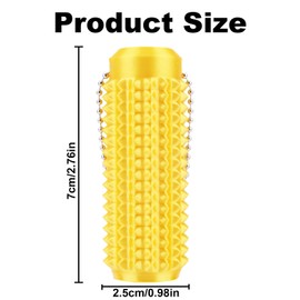 Spiky Grippie Stim Keychains, Portable Pain Stim Fidget Spiky Sensory Fidget Keychain for Relax & Focus (Gold)