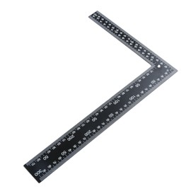 Mtsooning Metal L Square Ruler,90 Degree Right Angle Metric and Inches Ruler, 8 x 12inch Double Sided Ruler, Steel Tempered Measuring Tool for Carpenter Framing DIY Leather Handmade Sewing