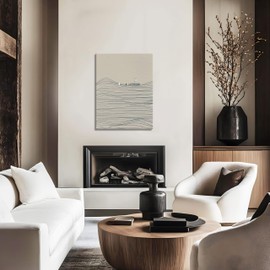 Dytila Minimalist Christian Wall Art – Jesus Walking on Water with Peter Canvas Art Wall Decor, Inspirational Scripture Paintings, Faith Based Gifts for Prayer Room, Office or Church 16x124 inch