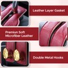 URIZZD 2PCS Leather Car Seat Hooks for Headrest, Vehicle Hanger