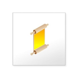 CafePress Rolling Pin Scroll Sticker Square Bumper Sticker Car Decal