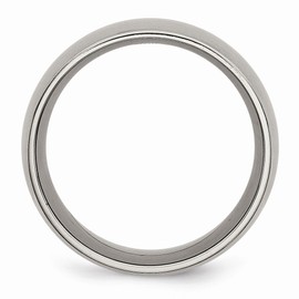 Solid Titanium 12mm Matte Brushed Finish Plain Classic Wedding Band Ring Comfort-Fit Size 10.5