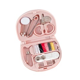 Cute Sewing Kit Pink Travel Sewing Kit Convenient Small Portable Sewing Kit Box DIY Sewing Supplies Mini Sewing Kit for Beginner Traveler
