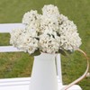 FAICOIA 2 Pcs Hydrangea Artificial Flowers White Faux Hydrangeas Flower