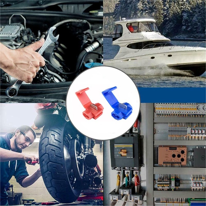 Ruidee 50PCS Wire Terminal Connectors Electrical Solderless Quick Splice Wire