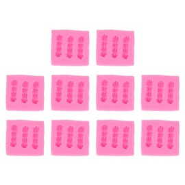 10PCS Silicone Baking Mold Multipurpose High Temperature Resistant DIY Biscuit Chocolate Candy Mould Pink