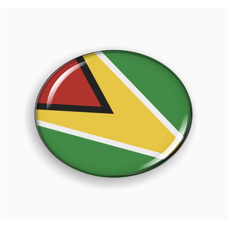 Flag of Guyana | 3D Domed CAR Emblem Badge Sticker