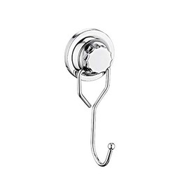 Metalife Vacuum Single Hook Hanger Chrome Suction Hooks Bathroom Kitchen Waterproof Rustproof Sucker Hook Wall Hooks Towel Hanger Heavy Duty Hook Hold Up to 5KG