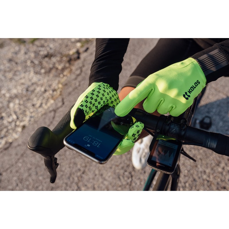 Kalas Ride On Z1 Long Gloves, Fluorescent Neon, Size 9