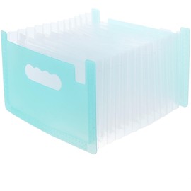 Kisangel Receipt Storage Document Stand A5 File Folder A5 File Box Slim File Folder Case Paper File Holder Desktop Accordion Folder