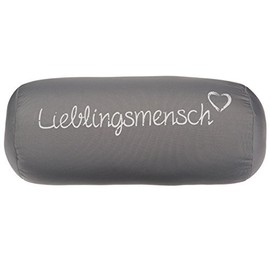 Out of the Blue Neck Bolster Favourite Person Polyester 30 cm x 15 cm x 20 cm Grey