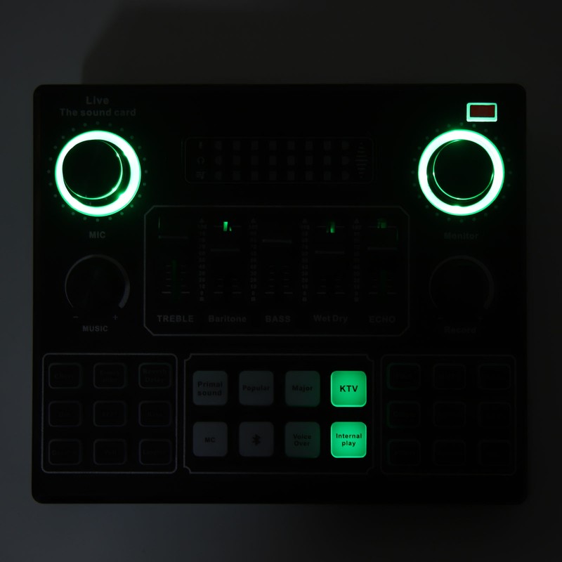 Live Sound Card Professional Dual Channel Bluetooth Stereo Mixer Board