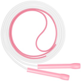 Jump Rope, Elementary School Students, Adults, Double Unders, Sports Jump Rope, For Competitions, 6.5 ft (2.4 m/2.7 m), Speed Rope, Twist-Prevention (Pink, 2 Tier, 240 cm)