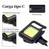 10 Piezas Linterna Lampara Recargable Led De Lampara Llavero Blanco