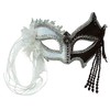 Bristol Novelty EM422 Mask with Tassels | Black/White | Pack