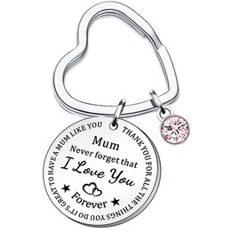 Mummy Keyring from Daughter Son Never Forget That I Love You Mom Mum Mothers Birthday Christmas Gifts Women Keychain