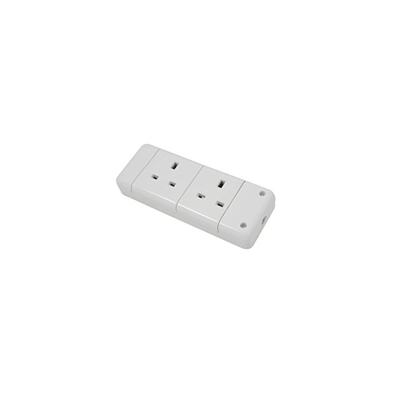YOURSPARES MSB02 2 gang 13A trailing socket - bulk