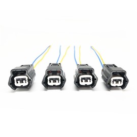 4 cables de repuesto para conector de inyector de combustible para Nissan Frontier Xterra Pickup 96-04 2.4 L