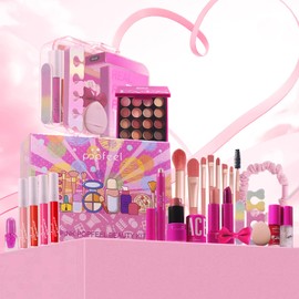 LHLXZQ Make-Up Set, Cosmetic Starter Kit for Women with Eyeshadow Palette, Concealer, Lip Gloss, Lipstick, Mascara etc., Multifunctional Cosmetic Makeup Set for Face, Eyes and Lips #1