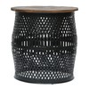 Christopher Knight Home Niver Side Table, Black + Natural