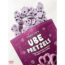 Trader Joe's 2 Packs Trader Joe's UBE Pretzels 7 oz Each Pack, Total 14 oz