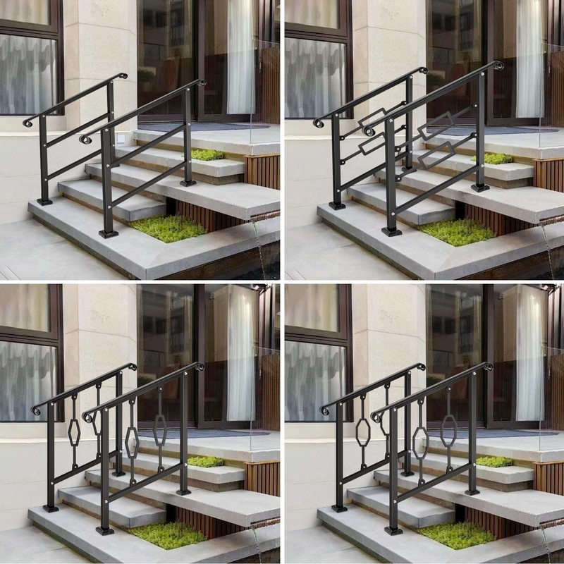 LMRSTOO Handrails for Outdoor Steps, Fit 2 or 3 Steps
