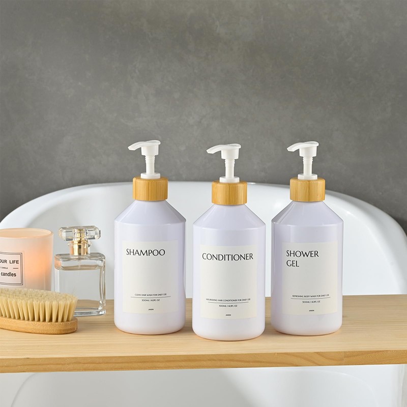 Janxin Refillable Shampoo and Conditioner Bottles, Shampoo Bottles with Pump,