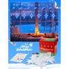 BEEWIN Star Icicle Lights Outdoor,126 Led 12 Star Hanging String