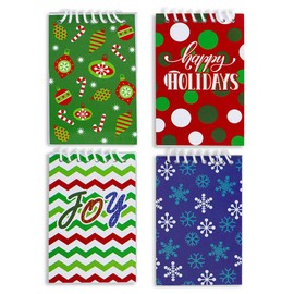 FAVONIR Christmas Stationary Party Favor Collection 48 Set – Pencils – Notebooks – Assorted Novelty Stickers – 3D Rubber Xmas Character Erasers - Reward Prizes, Carnival Events (2 Pack)