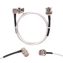 3G/6G SDI Cable HD-SDI BNC Male to Right Angle BNC Male 75 Ohm RG179 Jumper Cable 3ft for Surveillance Camera System Cables/CCTV/DVR