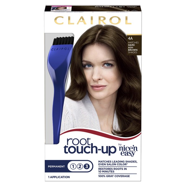 Clairol Root Touch-Up by Nice'n Easy Permanent Hair Dye, 4A