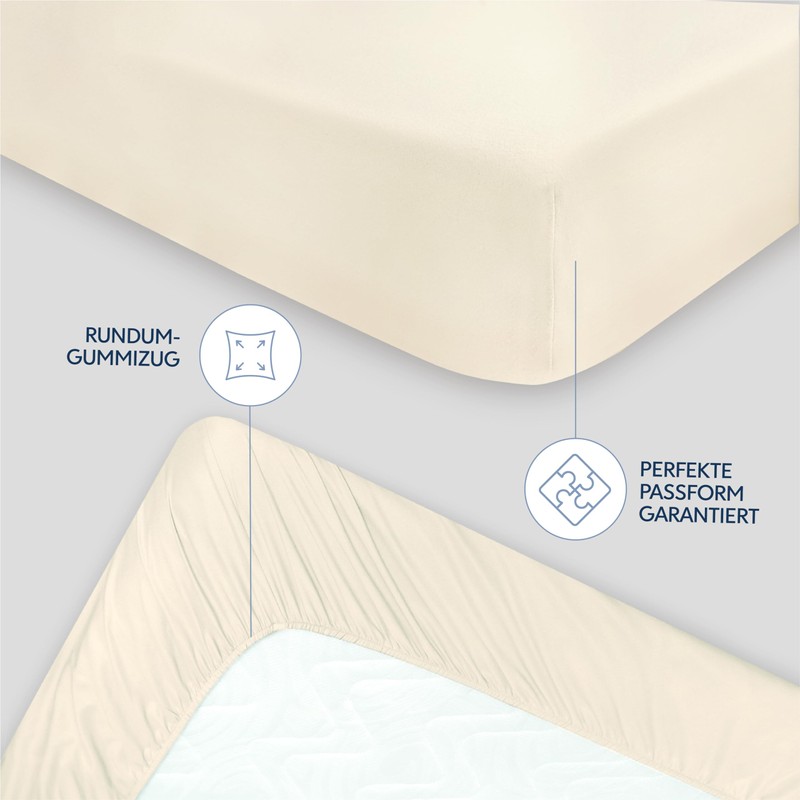 Dreamzie Fitted Sheet, 150 x 200 cm, 100% Microfibre, Bed