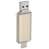 USB 3.0 U Disk Golden Aluminum Alloy ThreeInOne High Speed