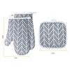 AUAUY 1 Pair Oven Gloves and 4 Pot Holders, Cotton