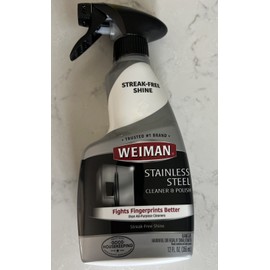 Weiman STAINLESS STEEL CLEANER & POLISH Clean Appliances Grill Ranges 12oz Spray