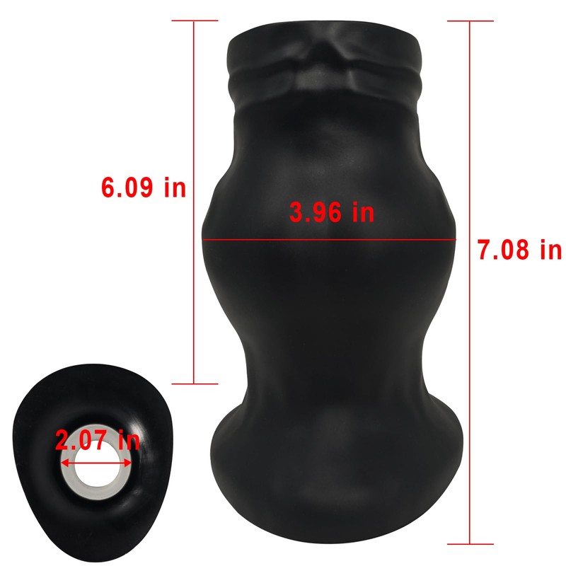 Super Big Hollow Anal Butt Plugs:Hollow Tunnel Liquid Silicone Anal