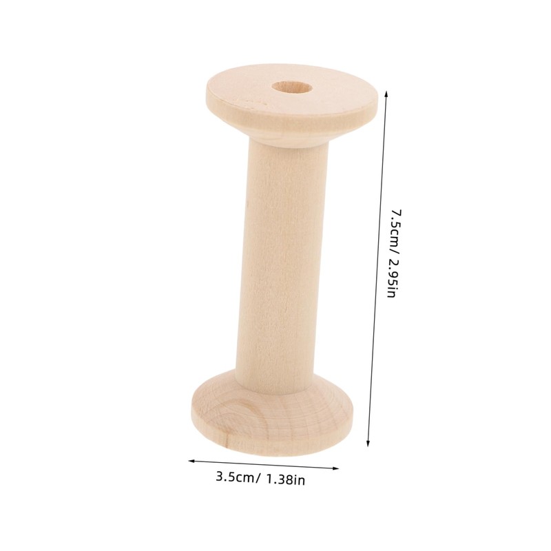 iplusmile 6 Pack Quilting Sewing Bobbins Wooden Craft Spools for