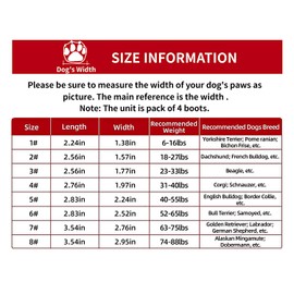 Mokcci Truelove Waterproof Dog Shoes with Reflective Straps for Small, Medium-sized and Large Dogs Outdoors