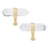 Rockcloud Pack of 2 Crystal Point Stone Drawer Knobs with