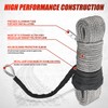 Nilight Synthetic Winch Rope Kit, 1/4 Inch x 50 Feet