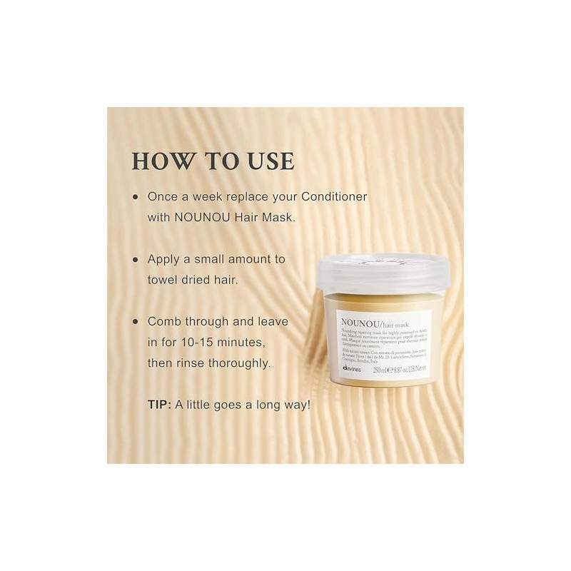 Davines Nounou - Máscara para el pelo, 249 ml