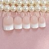 Elevenail Daily Natural Nude White Press On French Uñas Cortas