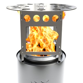 YEFU Fire Pit Heat Deflector for Solo Mesa Stove, Portable Heat Diffuser for 5 inch Tabletop Firepit Captures and Redirects Warmth, Detachable Burner Cover Accessories