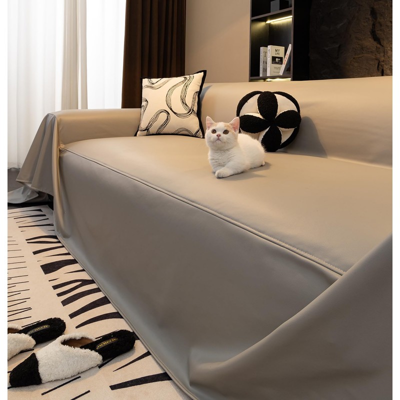 vctops Waterproof Thick PU Leather Sofa Covers for Sectional Sofa