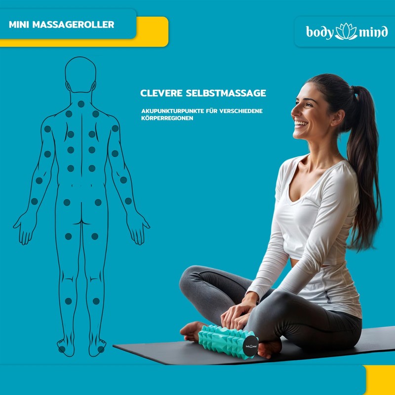 Body & Mind Mini Fascia Roller - Compact Massage Roller