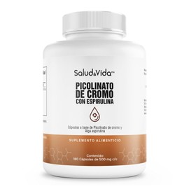 Picolinato De Cromo 1000mcg (125 Mcg Cromo Elemental) por cpsula  180 Cpsulas  SV  Oligoelemento Esencial  Sin Gluten y Sin OMG.                      