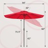 Greesum 9FT Patio Umbrella with Push Button Tilt and Crank,