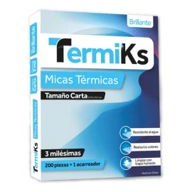 Mica Térmica Carta 3ml PET EVA 200 Piezas con Acarreador Termiks                                                                                      